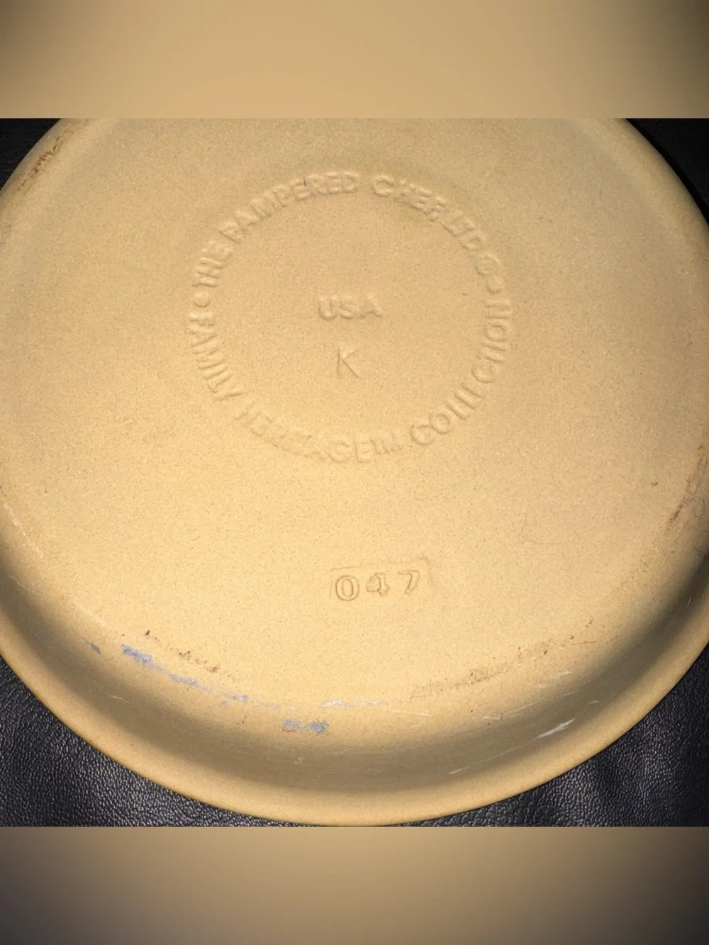 Pampered Chef Family Heritage Collect K047 Stoneware Deep Dish Pie Pan Baker 10”